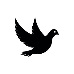 Obraz premium A dove Bird's silhouette art vector illustration.