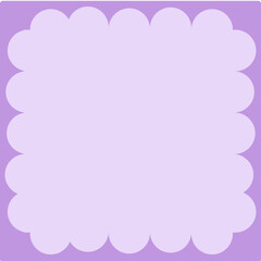 Lilac purple scalloped border