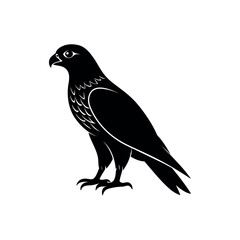 Obraz premium A hawk Bird's silhouette art vector illustration.
