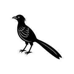 Obraz premium A koel Bird's silhouette art vector illustration.