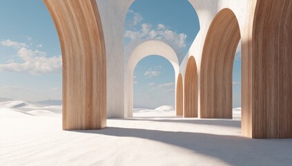 Archway structure in desert