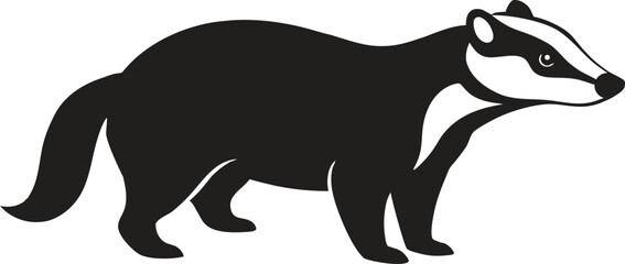 silhouette of a badger vector