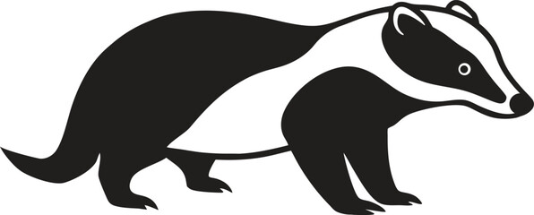 badger silhouette vector art