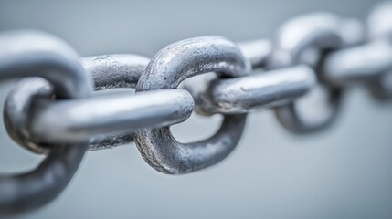 Fototapeta premium Detailed Close-Up of Metallic Chain Links in High Fidelity Resolution
