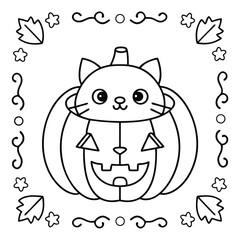 Spooky Buddies – Cute Halloween Coloring Pages with Bold Line Art | Halloween Coloring Page | Print