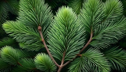close up view of detailed evergreen needles