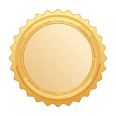 Plain Gold Circular Award Badge