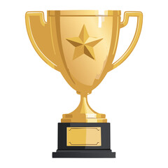 Classic Gold Trophy Award With Star