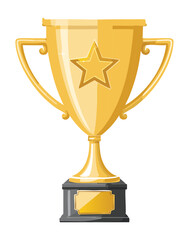 Simple Gold Trophy Award Star Design