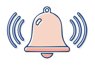 Ringing Bell Notification Sound Waves Icon