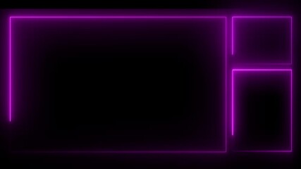 Live streaming neon text frame animation box frame neon frame live streaming game live Stream overlay animation. - Powered by Adobe