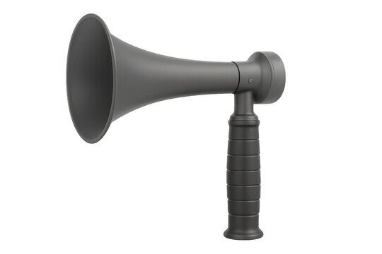 Vintage megaphone isolated on transparent background, amplifying sound with its iconic design, perfect for communication and announcements