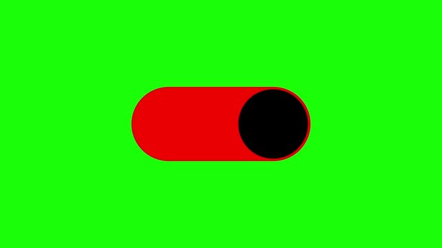 swipe from off to on animation, isolated element, alpha png transparent background, 4k.Toggle slider bar isolated on white background.