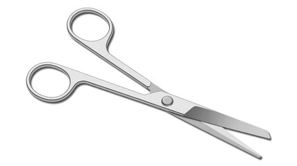 A high-quality product photograph of a medical bandage scissors against a pure white background.