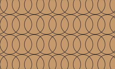 abstract black colour geometry circle pattern with brown background.
