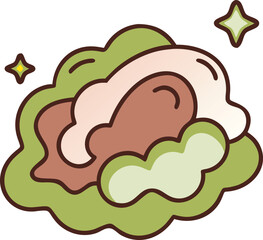 vector illustration of a meat food grilled