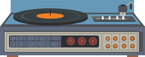 Obraz premium retro portable radio equipment car sound