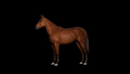 Obraz premium Digital rendering of a horse