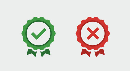 Green Checkmark and Red X Validation Icons