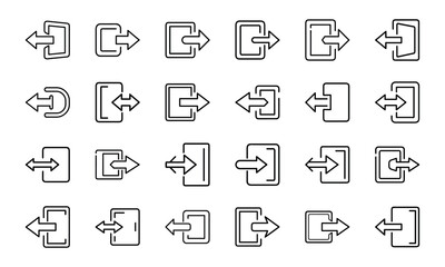 Bundle Logout Arrow Icon Minimal Design 