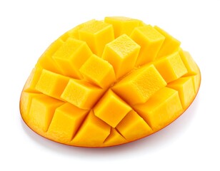 Close-up of diced mango