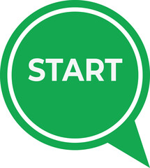 Green Start Button Icon PNG – Circular UI Launch Symbol