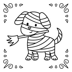 Spooky Pals – Cute and Easy Halloween Coloring Pages for Kids and Adults | Fun Bold Line Halloween Clipart | Ghost, Pumpkin, Witch, Bat Illustrations in Vector and Printable Format