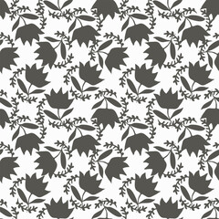 Exotic hand drawn flowers, seamless patterns with floral for fabric, textiles, clothing, wrapping paper, cover, banner, home decor, abstract backgrounds