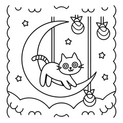 Spooky Pals – Cute and Easy Halloween Coloring Pages for Kids and Adults | Fun Bold Line Halloween Clipart | Ghost, Pumpkin, Witch, Bat Illustrations in Vector and Printable Format