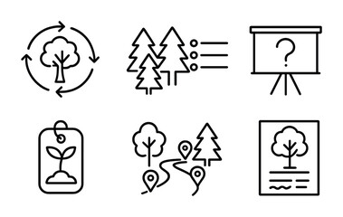Obraz premium Ecological Education Icons