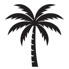 Fototapeta premium Palm Tree Silhouette Clipart