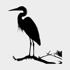 Obraz premium Buck Bird Silhouette Icon Symbol Clip Buck Bird Black Silhouette Vintage Graphic