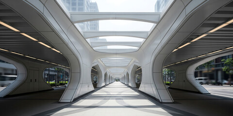 Modern Pedestrian Tunnel Beneath City Intersection