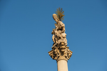 Pestsäule zum Gedenken der Opfer der Pest  zum Beginn des 18. Jahrhunderts, Kulturhauptstadt 2026,...