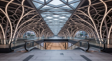 Modern Pedestrian Tunnel Beneath City Intersection