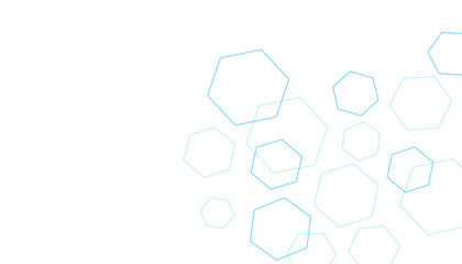 white and blue technology hexagonal abstract background. Abstract blue hexagon or digital technology background. Vector abstract graphic design banner pattern presentation background web template.