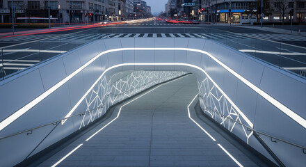 Modern Pedestrian Tunnel Beneath City Intersection