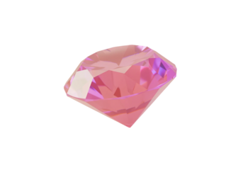 Sparkling pink diamond gemstone reflecting light on transparent background, perfect for luxury jewelry and high-end branding
