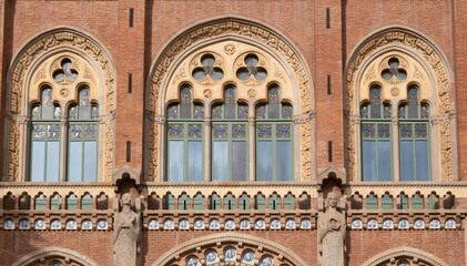 Barcelona Art Nouveau Museums, Spain. (Arquitectura modernista). Sant Pau hospital, Barcelona.