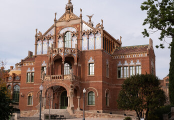 Obraz premium Barcelona Art Nouveau Museums, Spain. (Arquitectura modernista). Sant Pau hospital, Barcelona.