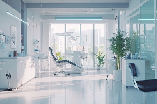 A bright and modern dental office interior with natural light celebrating National Dentist Day 