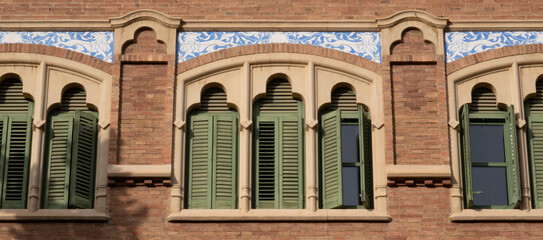 Barcelona Art Nouveau Museums, Spain. (Arquitectura modernista). Sant Pau hospital, Barcelona.
