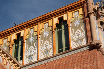 Barcelona Art Nouveau Museums, Spain. (Arquitectura modernista). Sant Pau hospital, Barcelona.