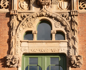 Barcelona Art Nouveau Museums, Spain. (Arquitectura modernista). Sant Pau hospital, Barcelona.