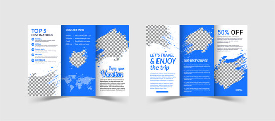 Travel Tri-Fold Brochure Template 