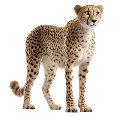Cheetah Portrait, isolated on white background