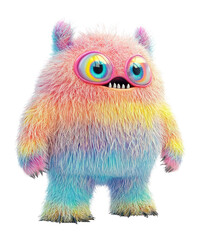 Fototapeta premium PNG Furry monster illustration colors cute.