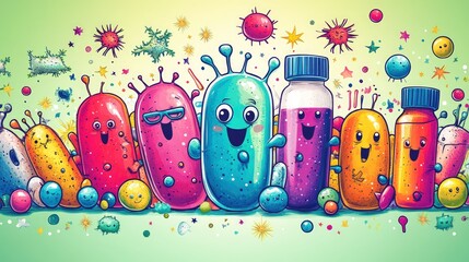Cute microbes in a lab setting