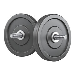 Dumbbell weight fitness gym exercise workout barbell health training on transparent background