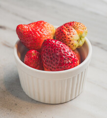 Stack of Pancakes with Strawberries and Syrup